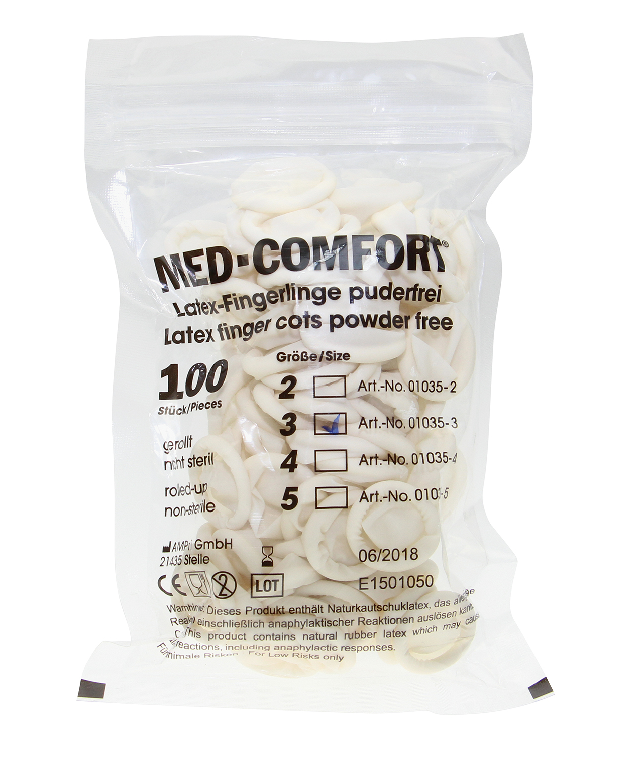 Fingerlinge, Gr. 3 100 Stück