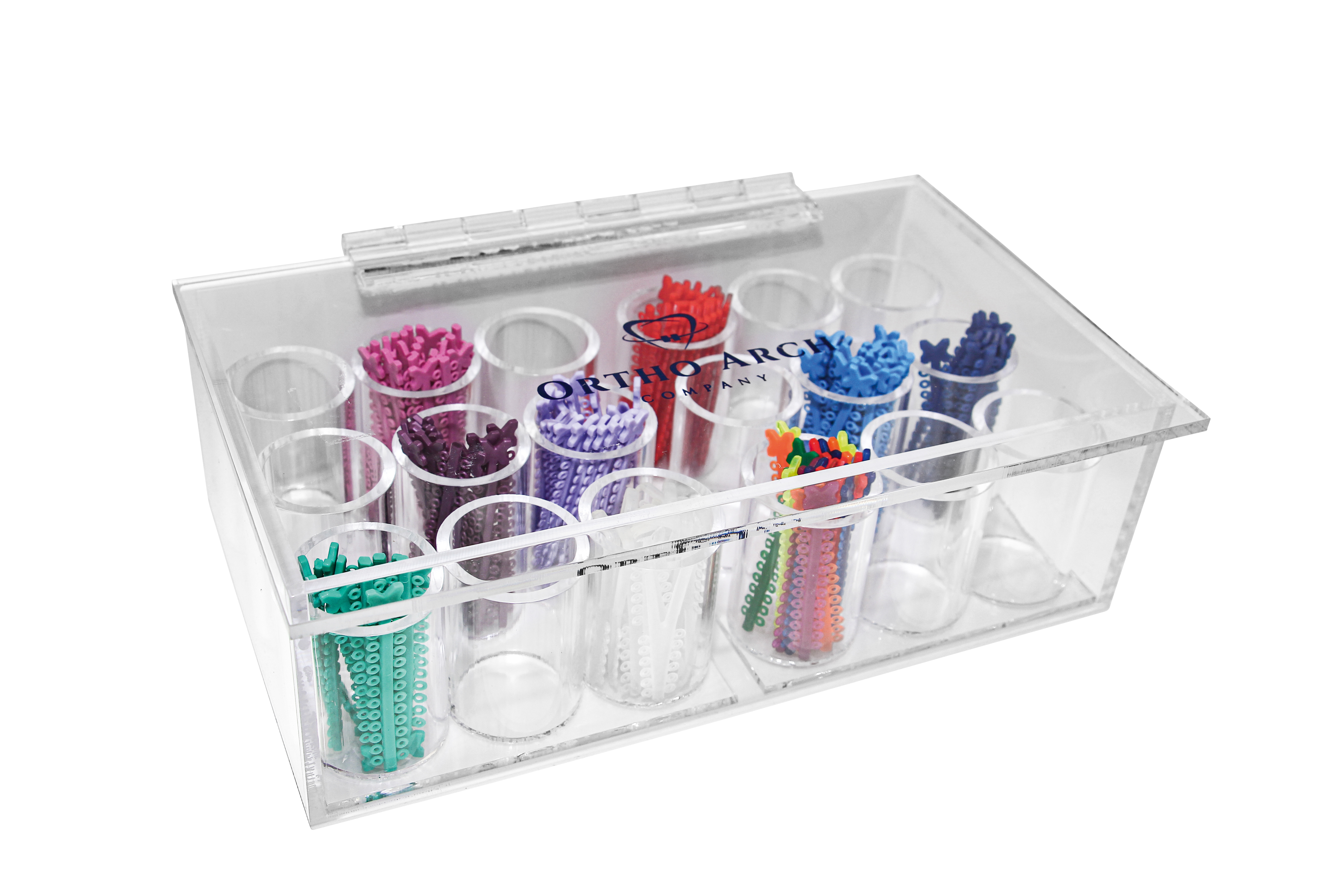 Spender für Gummiligaturen mit Deckel